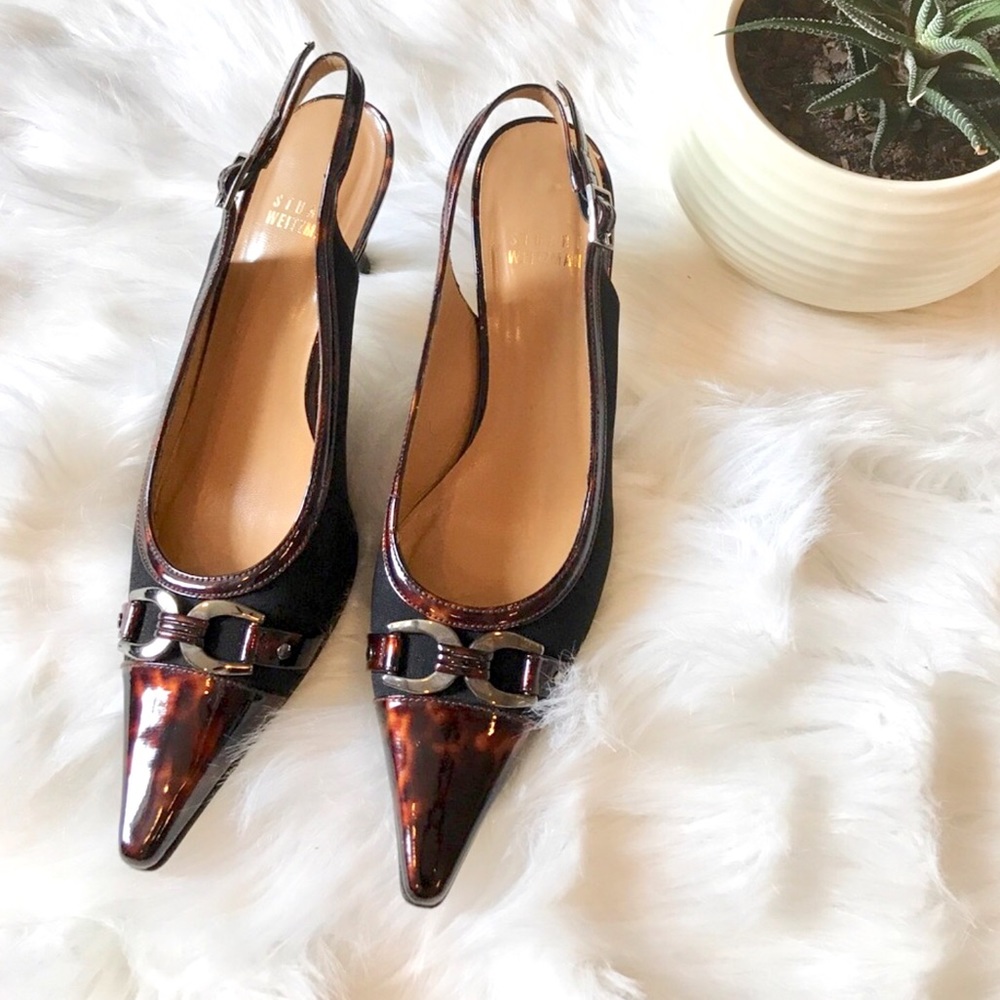 Stuart Weitzman Tortoise Slingback Heels